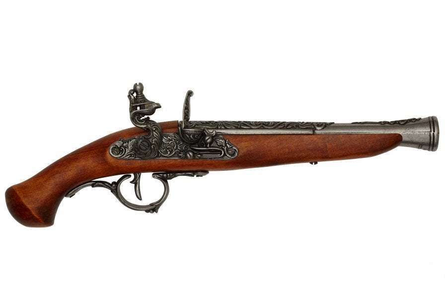 Denix early 18th century grey trim German flintlock non-firing replica pistol