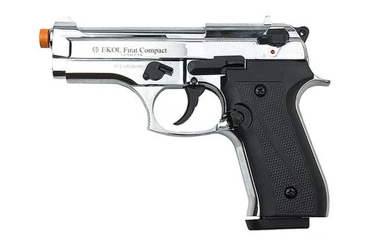 EKOL Firat Compact 9mm Semi-Auto Blank Gun in Nickel