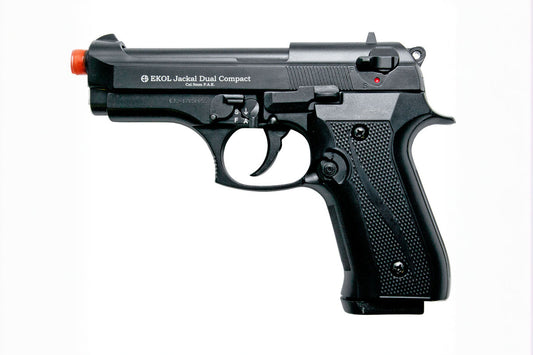 EKOL Jackal Dual Compact 9mm Automatic Blank Firing Gun in Black - TCN VAULT