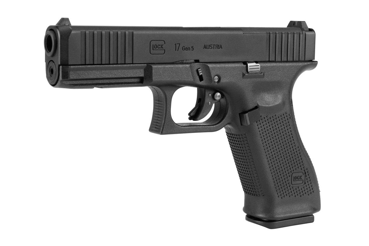 Glock 17 Gen 5 MOS CO2 powered airgun with realistic gas blowback action and modular optic system
