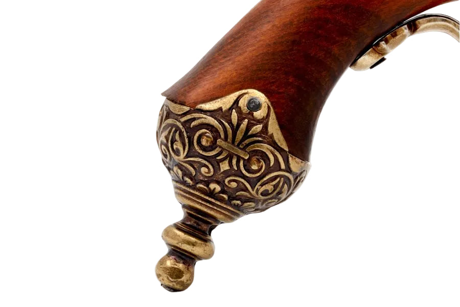 Historical Italian dueling pistol replica with octagonal barrel