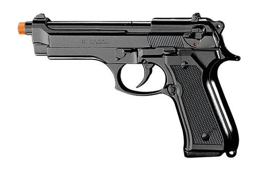 Side profile of Kimar Model 92 front firing blank gun black finish non firing pistol