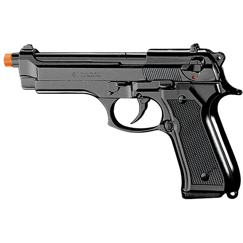 Side profile of Kimar Model 92 front firing blank gun black finish non firing pistol