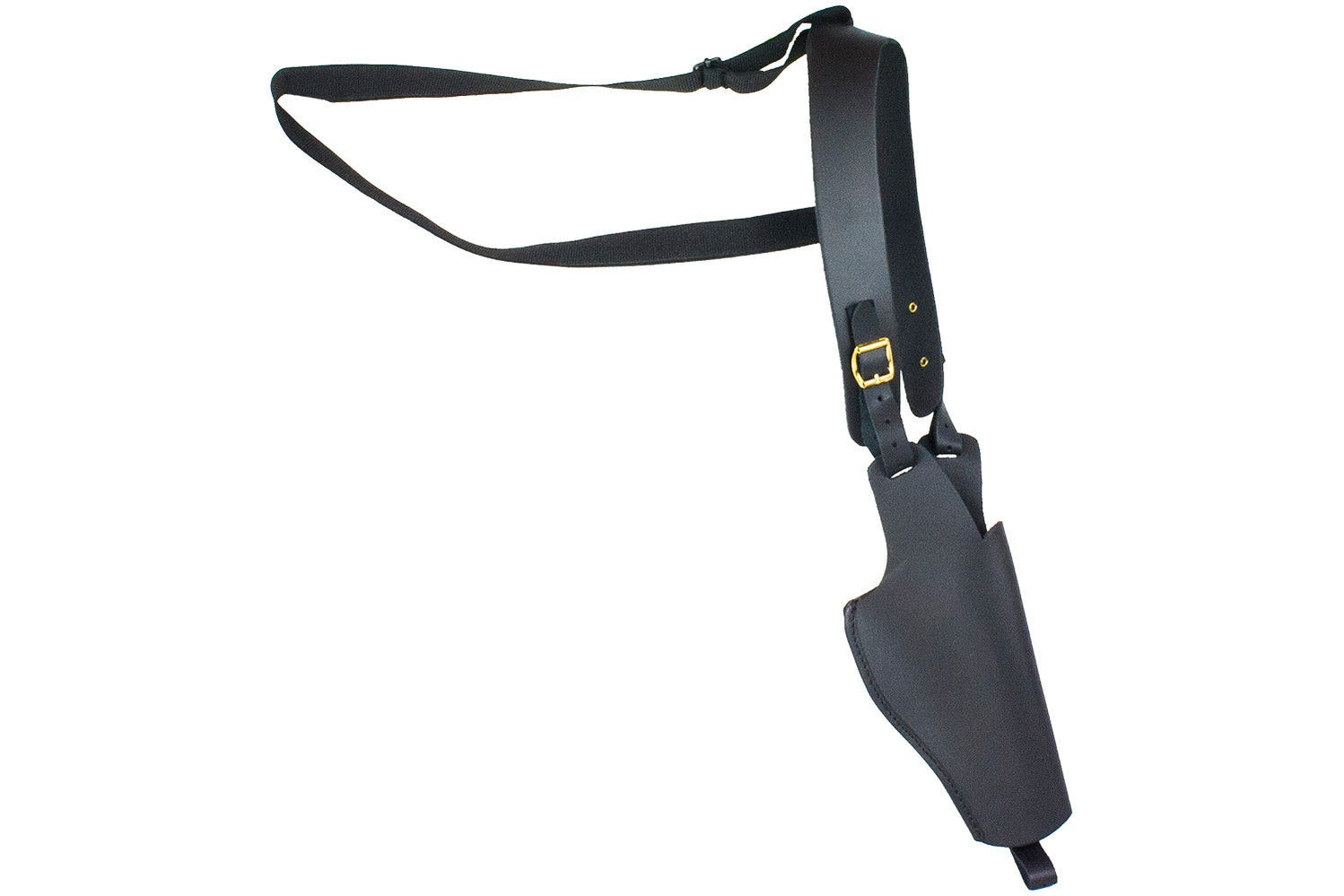 Leather shoulder holster full view adjustable harness design