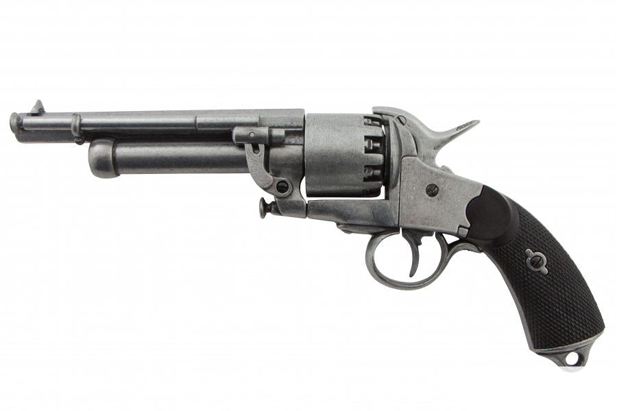 Full scale Denix LeMat revolver replica made with detailed metal construction and classic grip
