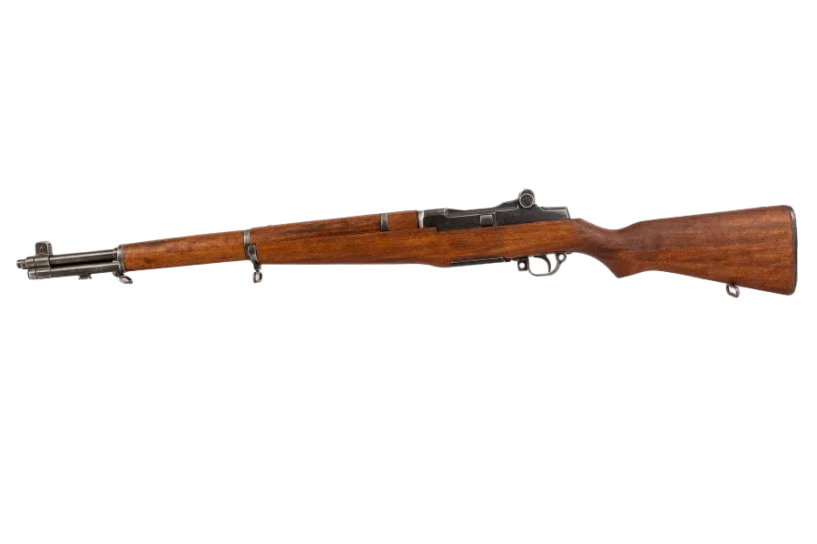 Side profile of the M1 Garand 30 caliber replica rifle inspired by the iconic World War II service rifle