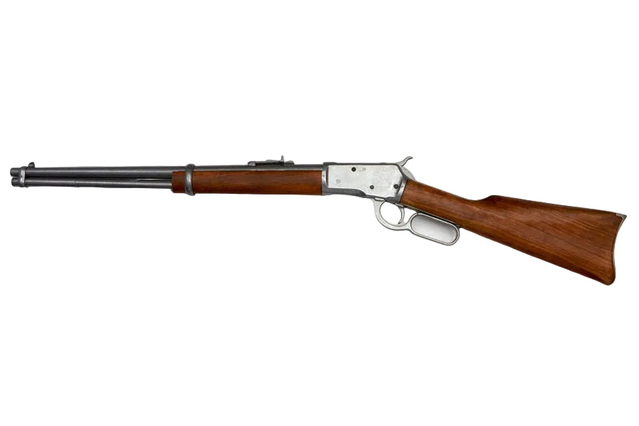 M1892 lever action rifle replica with antique finish and realistic wood and metal construction