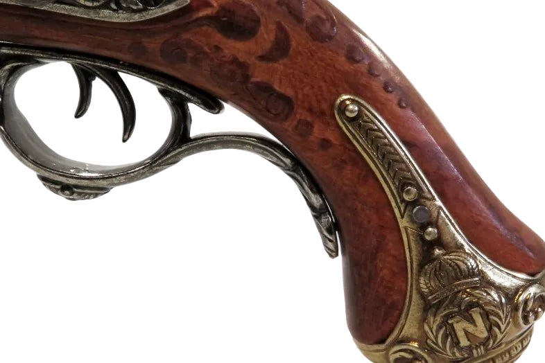 Napoleon style 1806 double barrel flintlock pistol replica