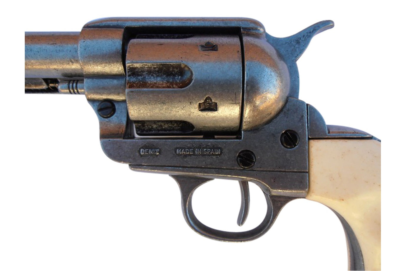 Old West Frontier grey finish revolver replica with historical Western styling