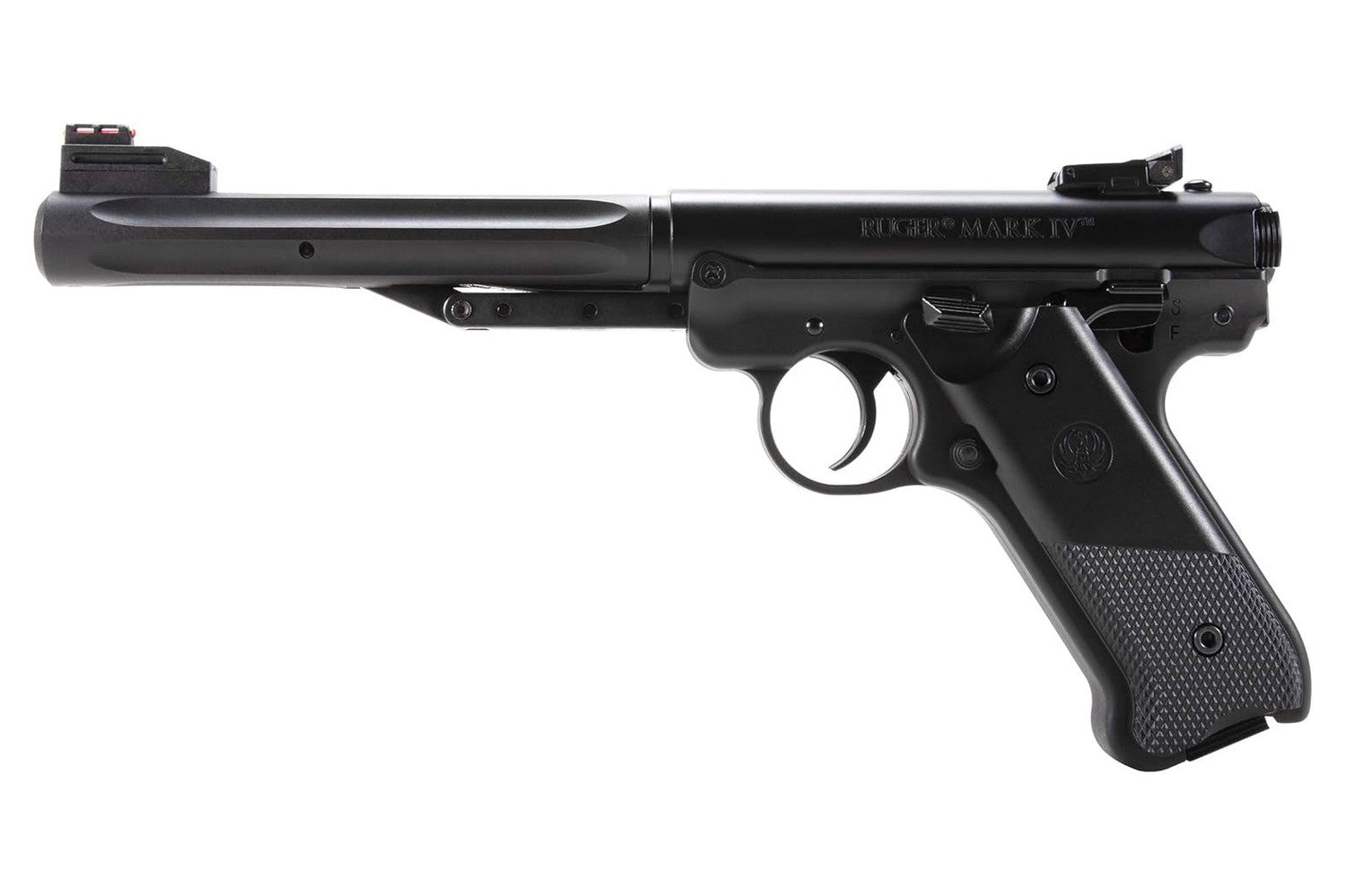 Ruger Mark IV break barrel .177 caliber pellet air pistol side profile
