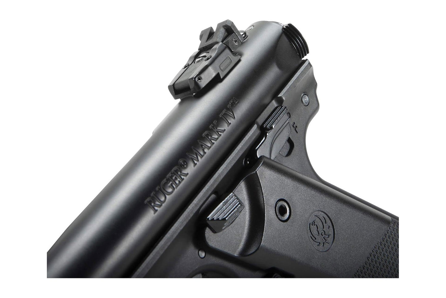 Ruger Mark IV pellet pistol trigger and guard close up view
