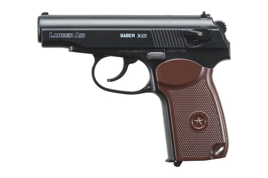 Saber XMK .177 CO2 BB air pistol Makarov replica with realistic design and compact frame