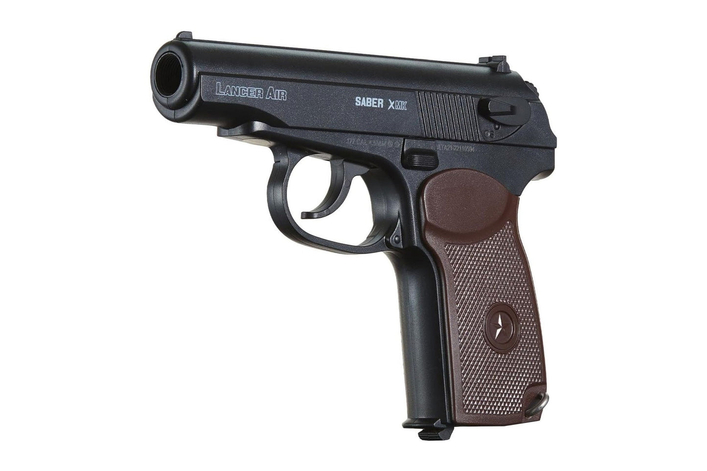 Saber XMK CO2 BB pistol Makarov replica airgun with durable construction and ergonomic grip