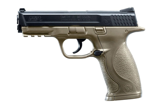 Two tone Smith and Wesson MP40 177 caliber BB gun air pistol full view