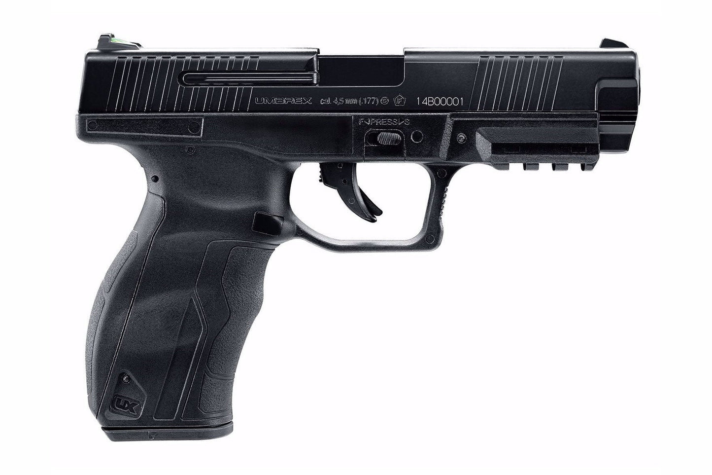Umarex 9XP semi auto air pistol right side profile showing full design