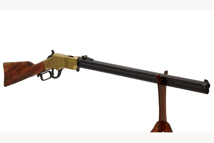 Full length Winchester 1873 replica rifle by Denix with realistic wood and metal construction